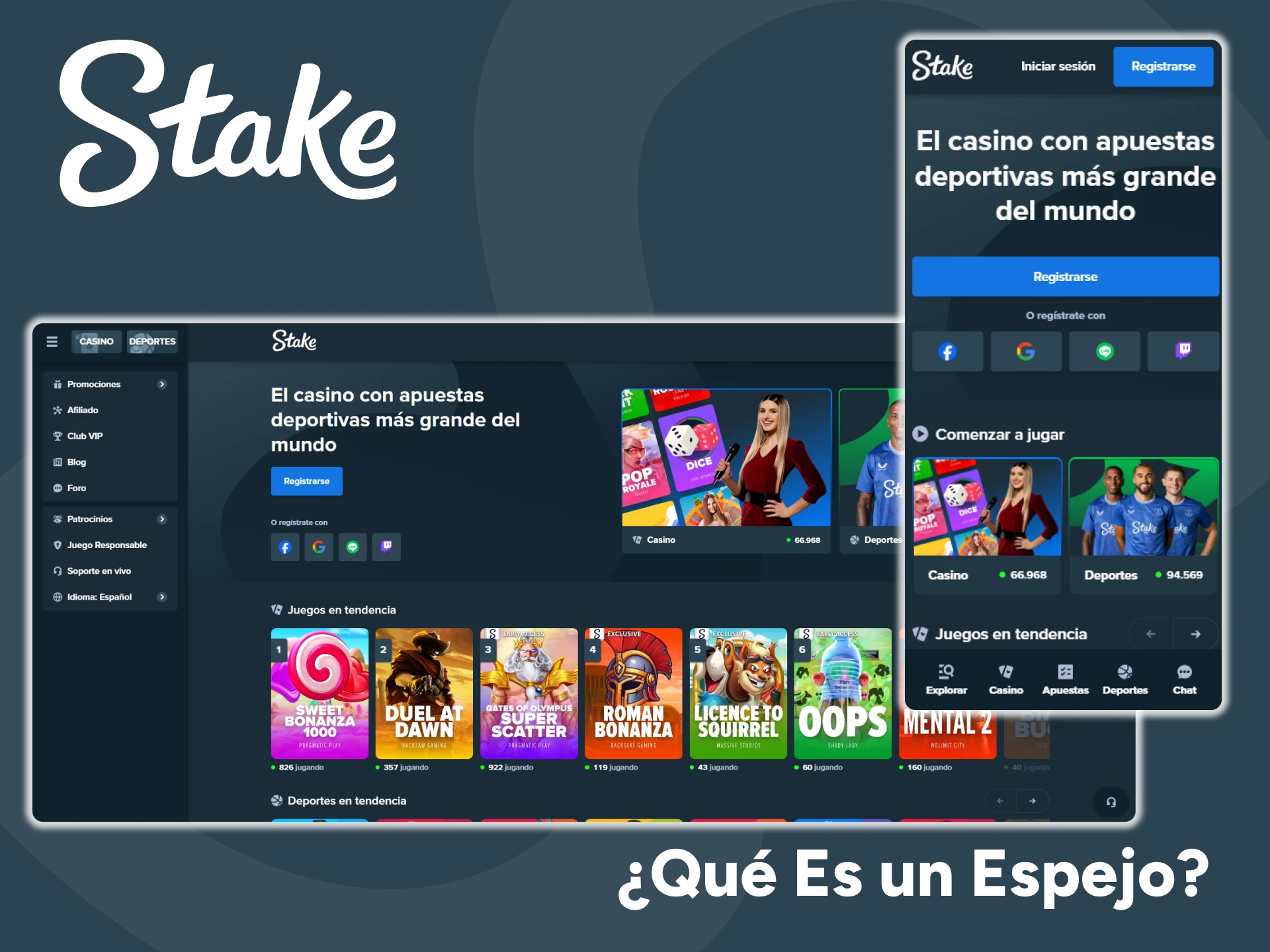 Más información sobre los sitios web espejo de Stake.